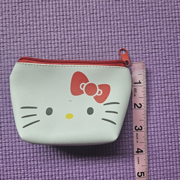 Hello Kitty Sanrio Kawaii Red White Coin Purse Mini Pouch Bag New Liscensed Real - Picture 9 of 10